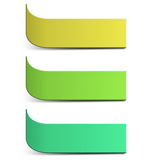 Fototapeta premium Colorful paper labels, stickers isolated on white background 7