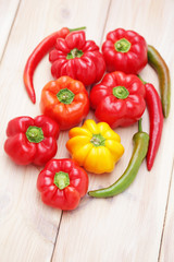 colored peppers