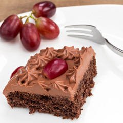 chocolate cake with chocolate topping