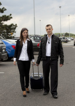 Couple at the airport