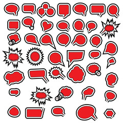 Vector Set Speech Bubbles