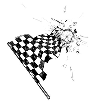 Drawing checkered flag in the dynamic style