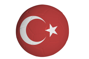 Obraz premium Turkish flag graphic on soccer ball