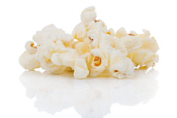 Popcorn isolated on white