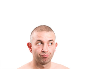 Obraz premium Man with expression of distrust