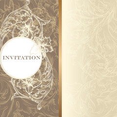 Luxury invitation card in vintage style