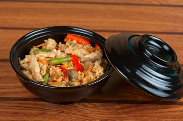 Rice chicken vegetable
