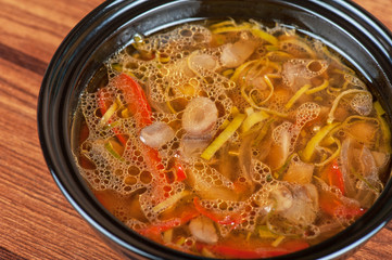 Fresh vegetable soup