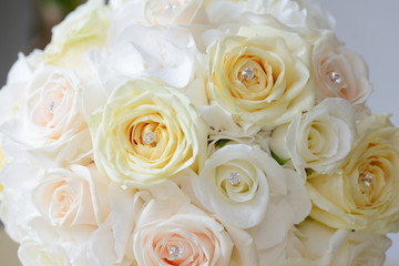 Obraz na płótnie Canvas Bride bouquet closeup