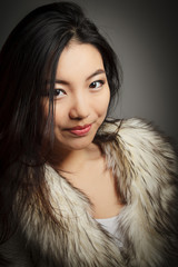 Attractive asian girl 20 years old shot in studio