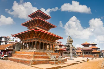 Foto op Plexiglas Nepal Tempels op Durbar Sqaure in Patan, Nepal