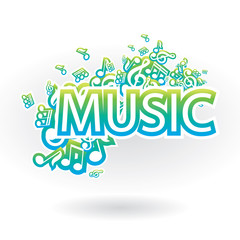 vector illustration of musical notes