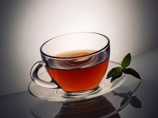 tea with fresh mint