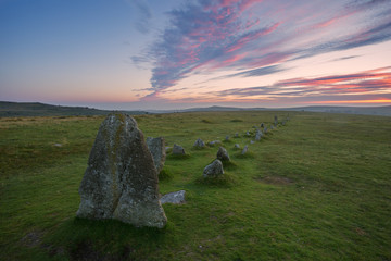 Merrivale Dartmoor national park Devon Uk