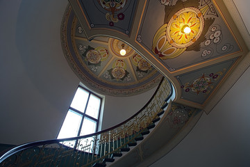 Obraz premium Ladder in national museum of art nouveau in Riga