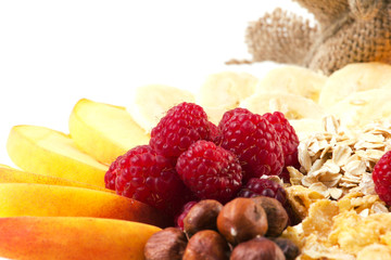 raspberry and fruits