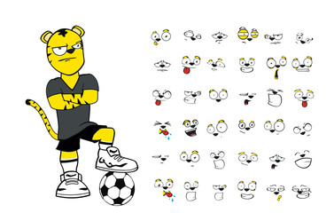 tiger kid soccer cartoon set11