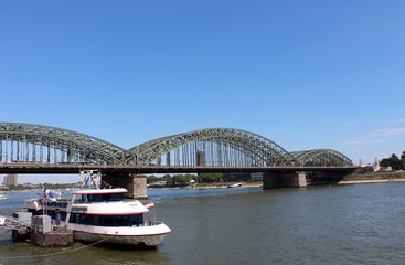 View of Hohenzollern Bridge in Cologne