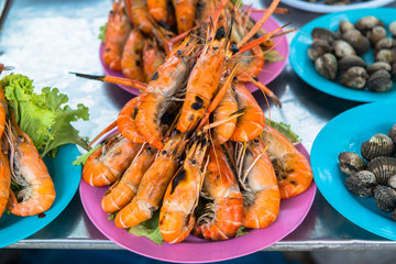 ready to eat seafood on the beach