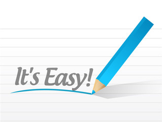 its easy written on a white paper. illustration