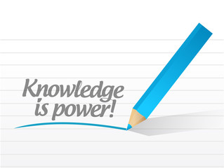 knowledge is power written on a white paper.