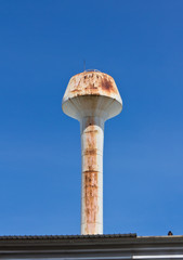 Water tank factory background sky
