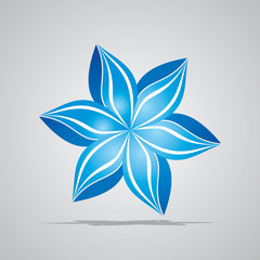blue flower abstract design