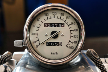 Motorcycle tachometer.