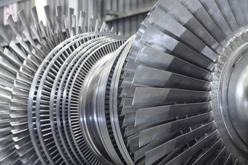 Fototapeta Rotor of a steam turbine obraz