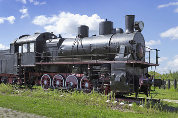 Naklejka premium Steam locomotive built in Germany of the Russian project