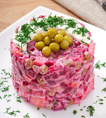 salad with beets