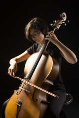 Young cellist © mikhaluk