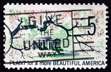 Postage stamp USA 1966 Jefferson Memorial