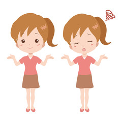 Obraz premium 女の子/ポーズ