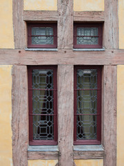 Fototapeta na wymiar window timber frame wall