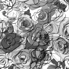 Papier Peint photo Fleurs abstraites Fond floral monochrome sans soudure