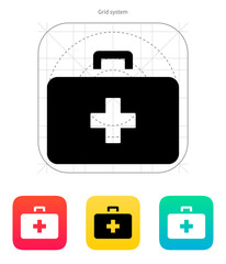 Obraz premium Doctor suitcase icon. Vector illustration.