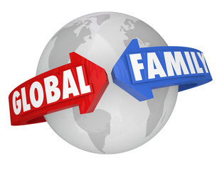 Global Family Words Around Planet Earth Common Community Goals