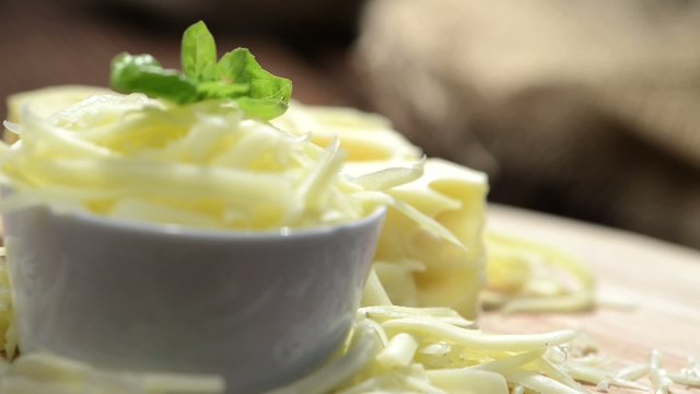 Rotating Emmentaler Cheese macro Video