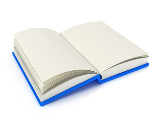 3D Illustration of an Open Book