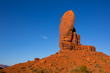 Fototapeta na wymiar Monument Valley The Thumb Cly butte Utah