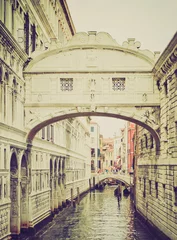 Photo sur Plexiglas Pont des Soupirs Bridge of Sighs Venice retro look