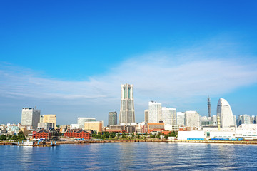 Fototapeta na wymiar The Minato Mirai 21 Area in Yokohama City, Kangawa, Japan