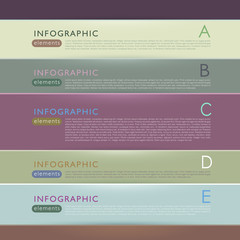 abstract 3d paper infographic elements