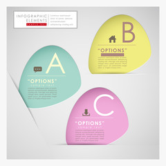 vector abstract 3d paper infographics