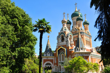 Fototapeta na wymiar Russian Orthodox Cathedral