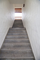 legant stairway with white wall