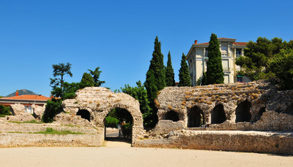 Roman ruins of Cemenelum in Cimiez, Nice  France