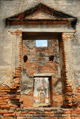 Ancient pagoda architecture Wat Pra Sri Ratana Mahatat in Lopbur