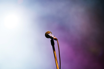 Microphone in stage lights